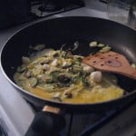 In the pan