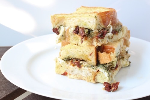 caprese sandwich caprese strata sandwich