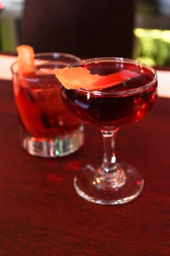 negroni and boulevardier cocktails