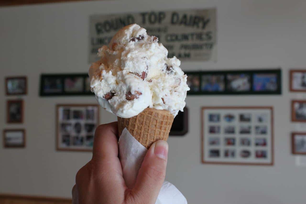 Round Top ice cream in Damariscotta, Maine