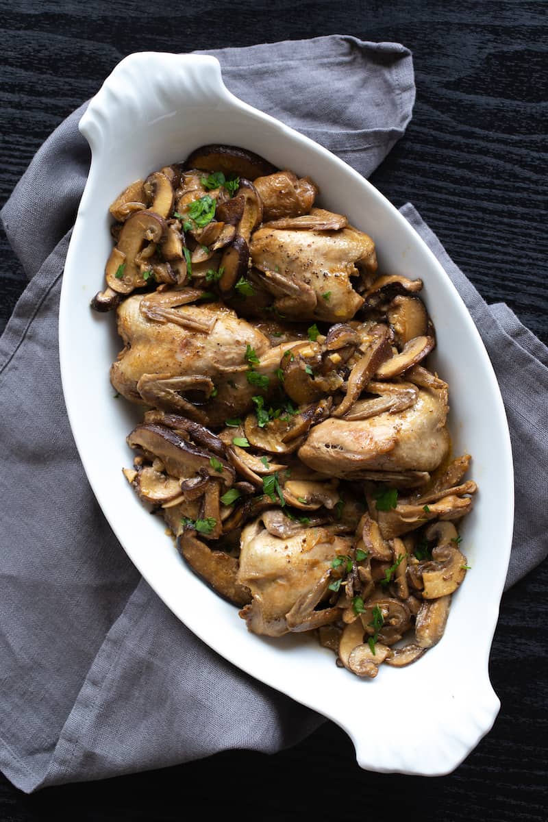 Cooking Quail Braised Quail With Mushrooms Good Food Stories