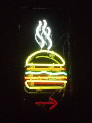 burger joint neon sign