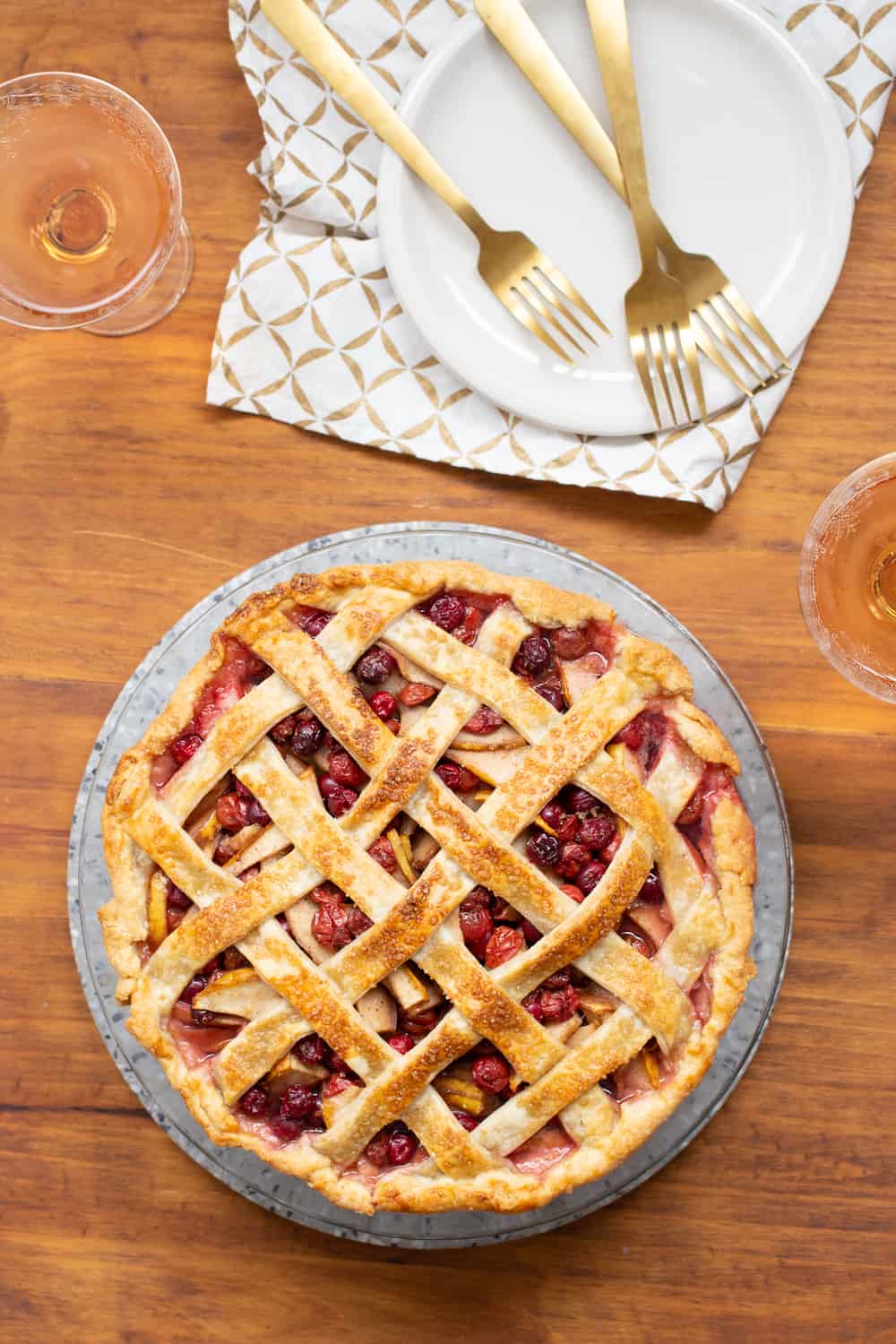 Cherry Cranberry Pear Pie: Summer and Fall in One Crust