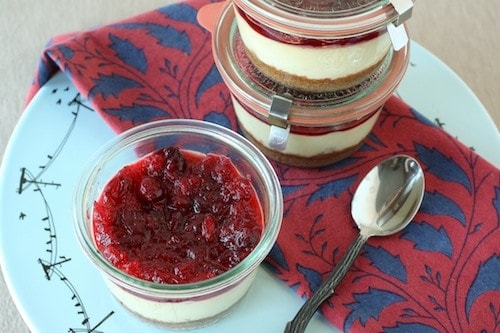 Citrus-White Chocolate-Cranberry Cheesecake In a Jar!