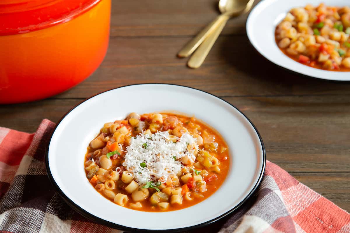 This one-pot pasta fagioli recipe with tender beans and ditalini comes together in 1 hour—but tastes like it's been simmering for much longer.