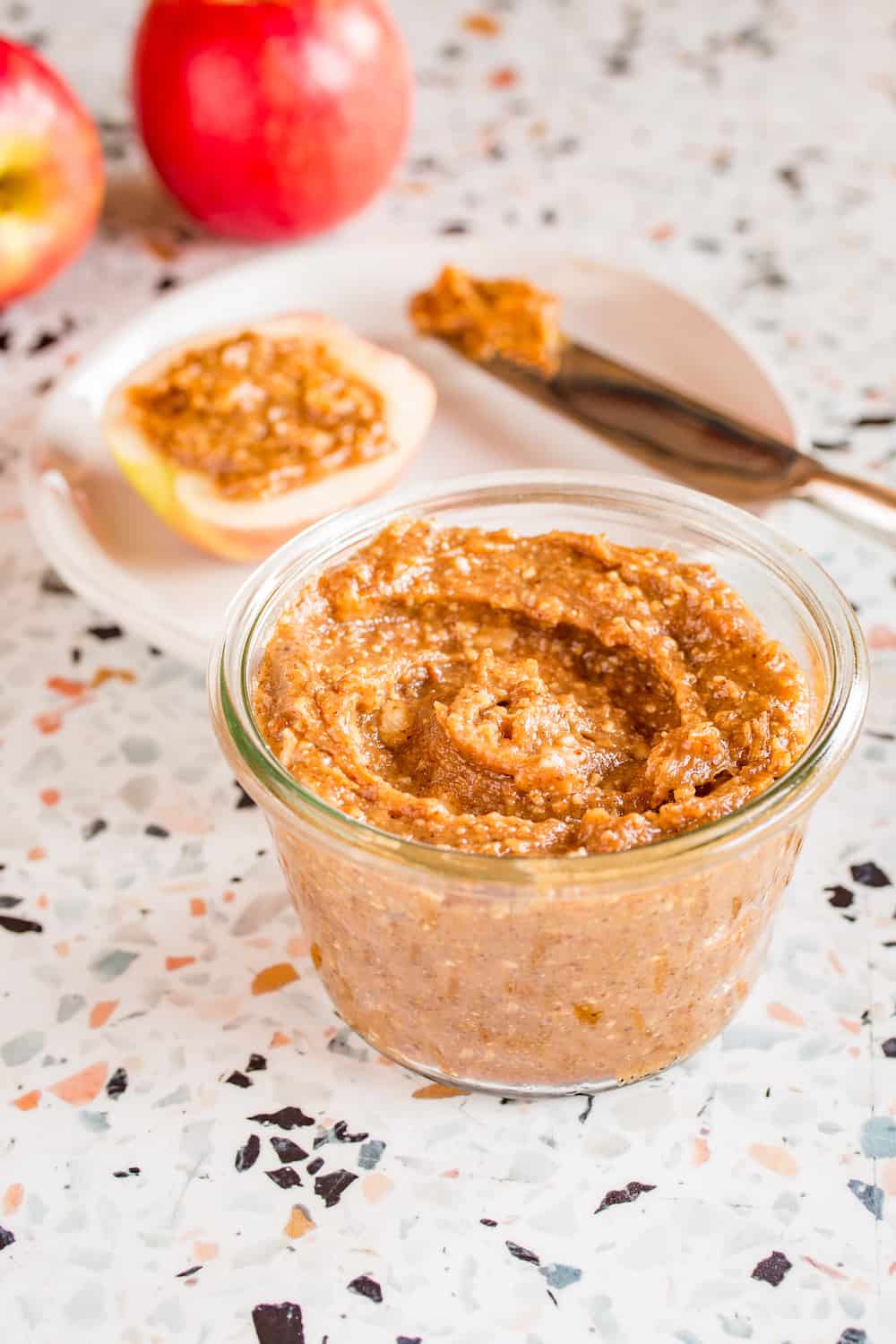 miso maple nut butter with apples