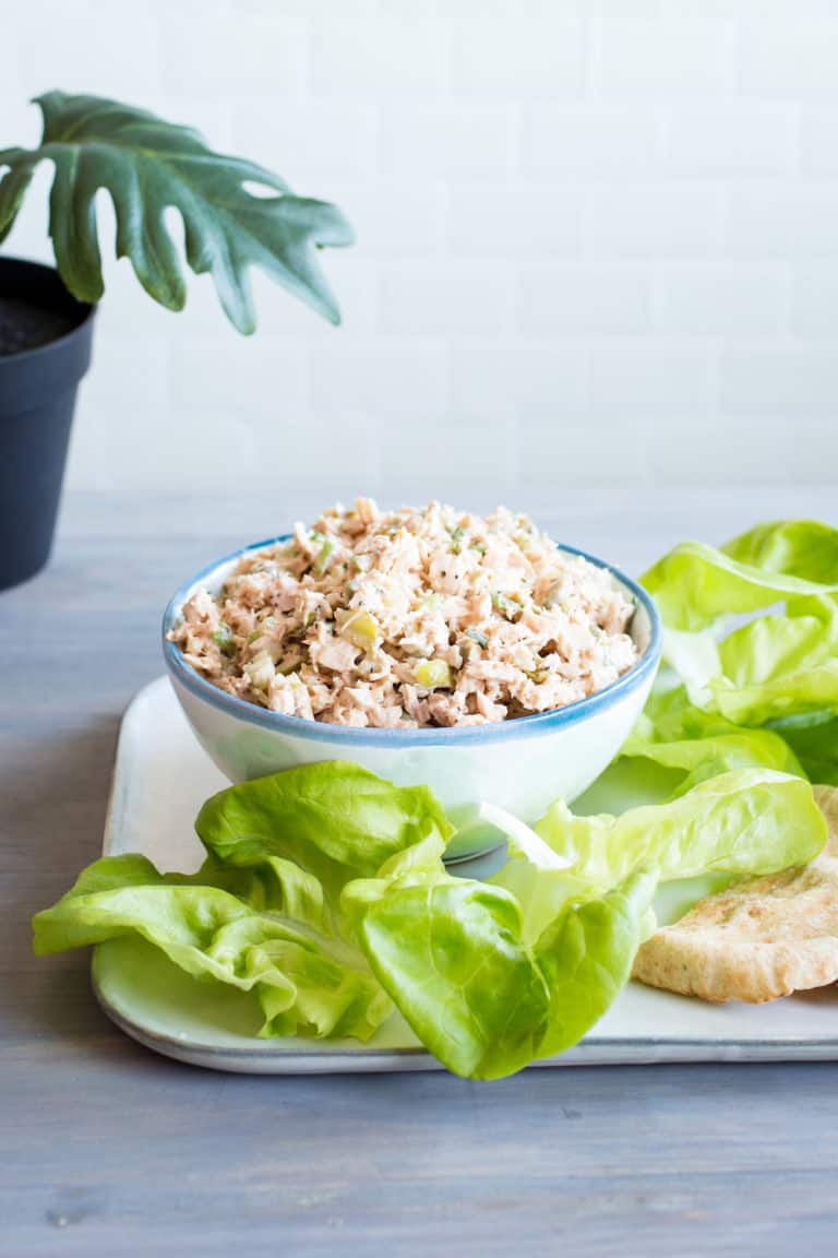 caper tuna salad with lettuce