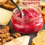rhubarb compote with cheese board