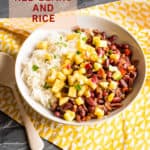 new orleans red beans and rice with pineapple salsa