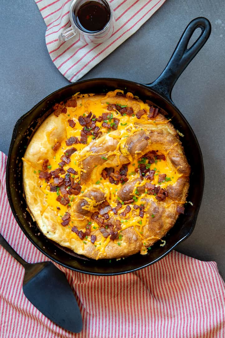 bacon and cheese Dutch baby