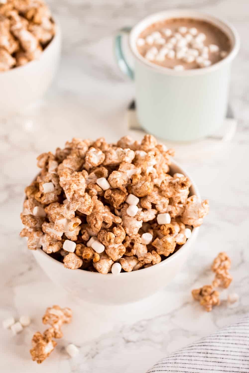 Hot Cocoa Popcorn with Marshmallow Bits